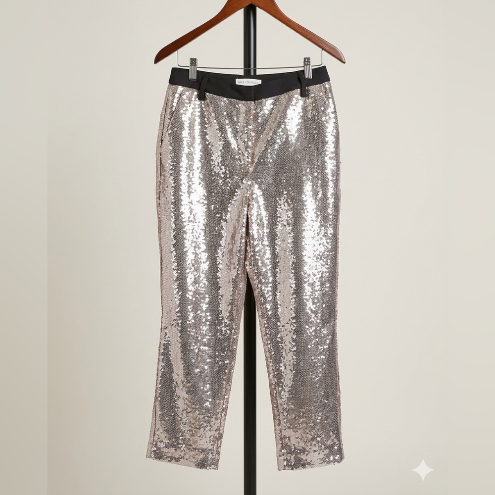 ‼️SOLD‼️ Avec Les Filles Sequin Silver Pants